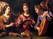 GRAMATICA, Antiveduto St Cecilia with Two Angels oil painting